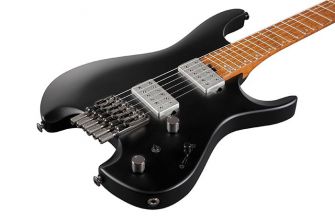Ibanez QX52-BKF kitaran runko lähikuvassa.