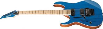 Ibanez RG5120ML-FCN vasenkätinen kitara kulmasta kuvattuna.