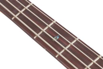 Ibanez Soundgear SR500A-MHL bassokitaran ruusupuuotelauta.