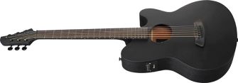 Ibanez TCY621-BOT Talman Blackout kitara kulmasta kuvattuna.