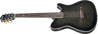Ibanez TOD20FMN-BFL kitara kulmasta kuvattuna.