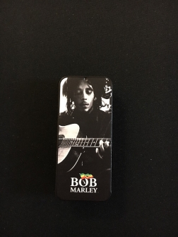 Bob Marley Silver Portrait Series Medium plektrat tinalaatikossa