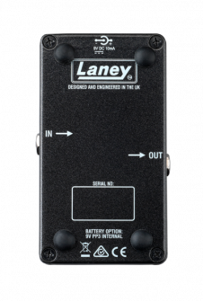 Laney Blackheath Distortion bassosärö alapuolelta.