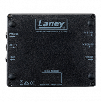 Laney Digbeth DB-PRE -bassoetuaste alapuolelta.