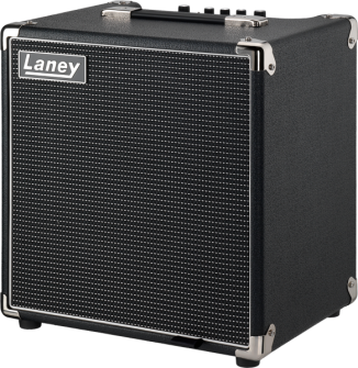 Laney Digbeth Foundry DBF30 bassovahvistin vasemmalta.