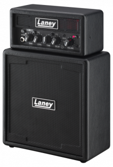 Laney MINI-STACK-IRON -treenivahvistin oikealta.