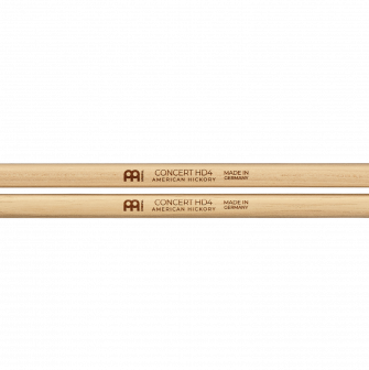 Meinl HD4 Concert Hickory rumpukapuloiden logot.