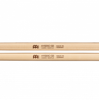 Meinl Hybrid 5B Hard Maple SB138 rumpukapuloiden logot.