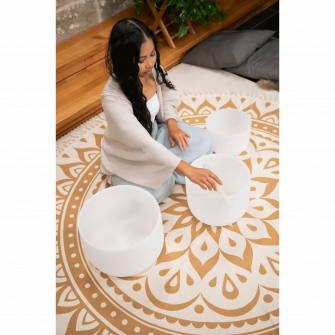 Meinl Sonic Energy Crystal äänimaljasetti, 3kpl (A, F, D) soitettavana.