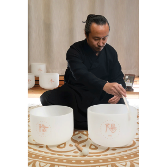 Sonic Energy TCM Crystal äänimaljasetti YIN & YAN soitettavana.