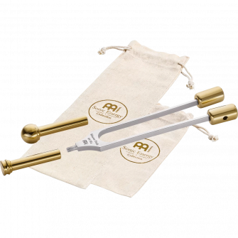 Meinl Sonic Energy Grounding Therapy Master Fork ääniraudan tuotepakkauksen sisältö.