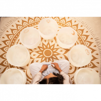 Meinl Sonic Energy Planetary kristalliäänimaljasetti soitettavana.