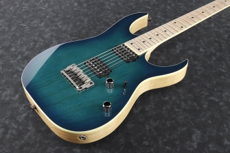 Ibanez RG652AHMFX-NGB Prestige kitaran kansi lähikuvassa.