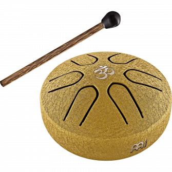 Meinl Pocket Steel Tongue Drum Gold malletti.