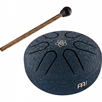 Meinl Pocket Steel Tongue Drum Navy Blue malletti.